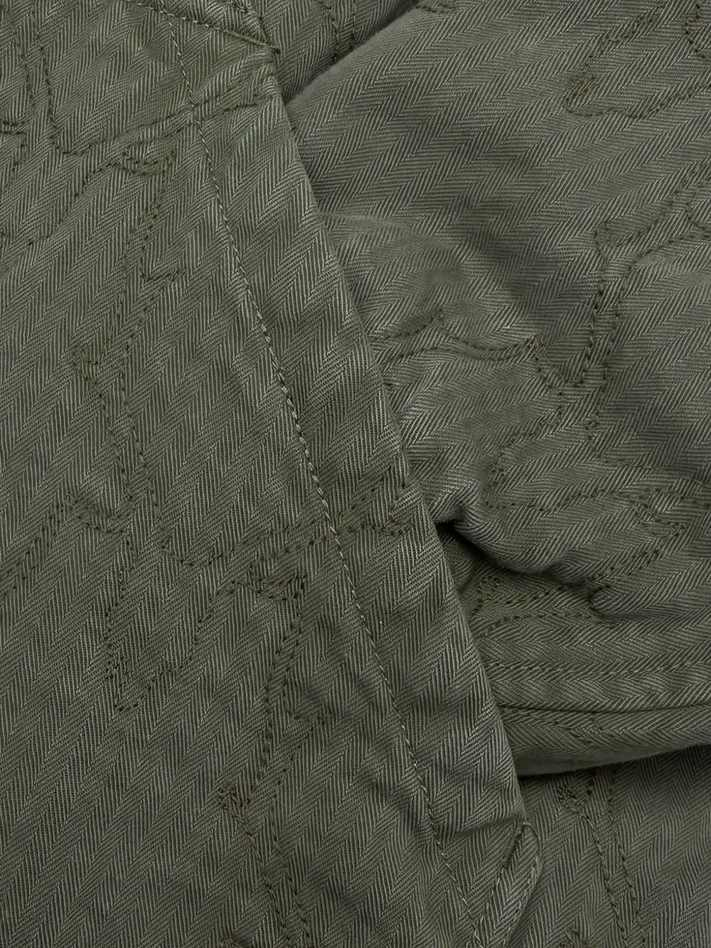  South2 West8 Skull-quilting Herringbone Jacket - Green 