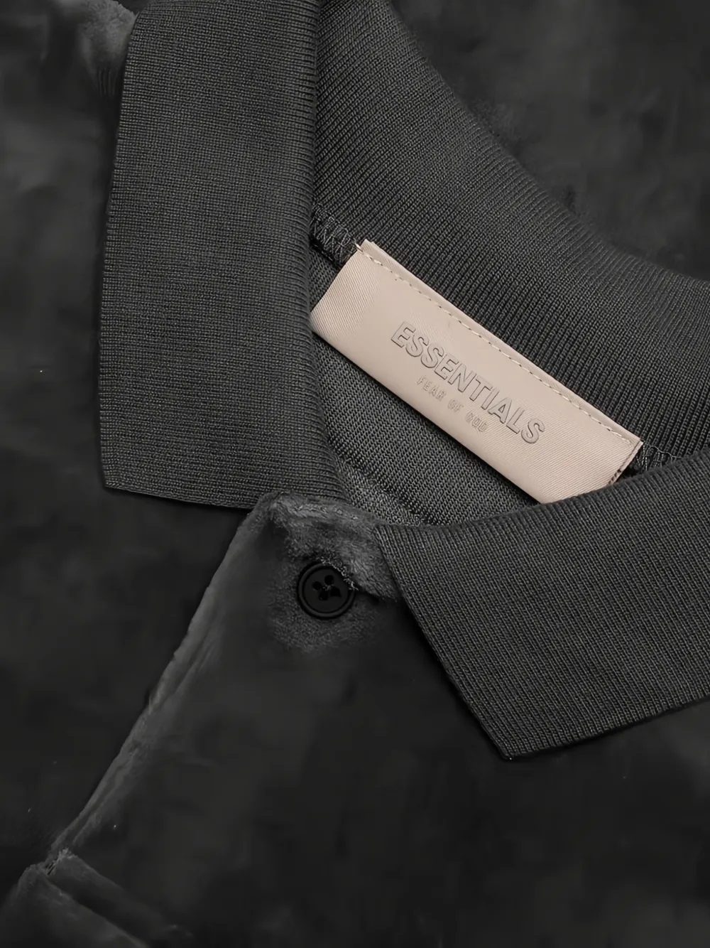 FEAR OF GOD ESSENTIALS Fluwelen mouwloos poloshirt Grijs