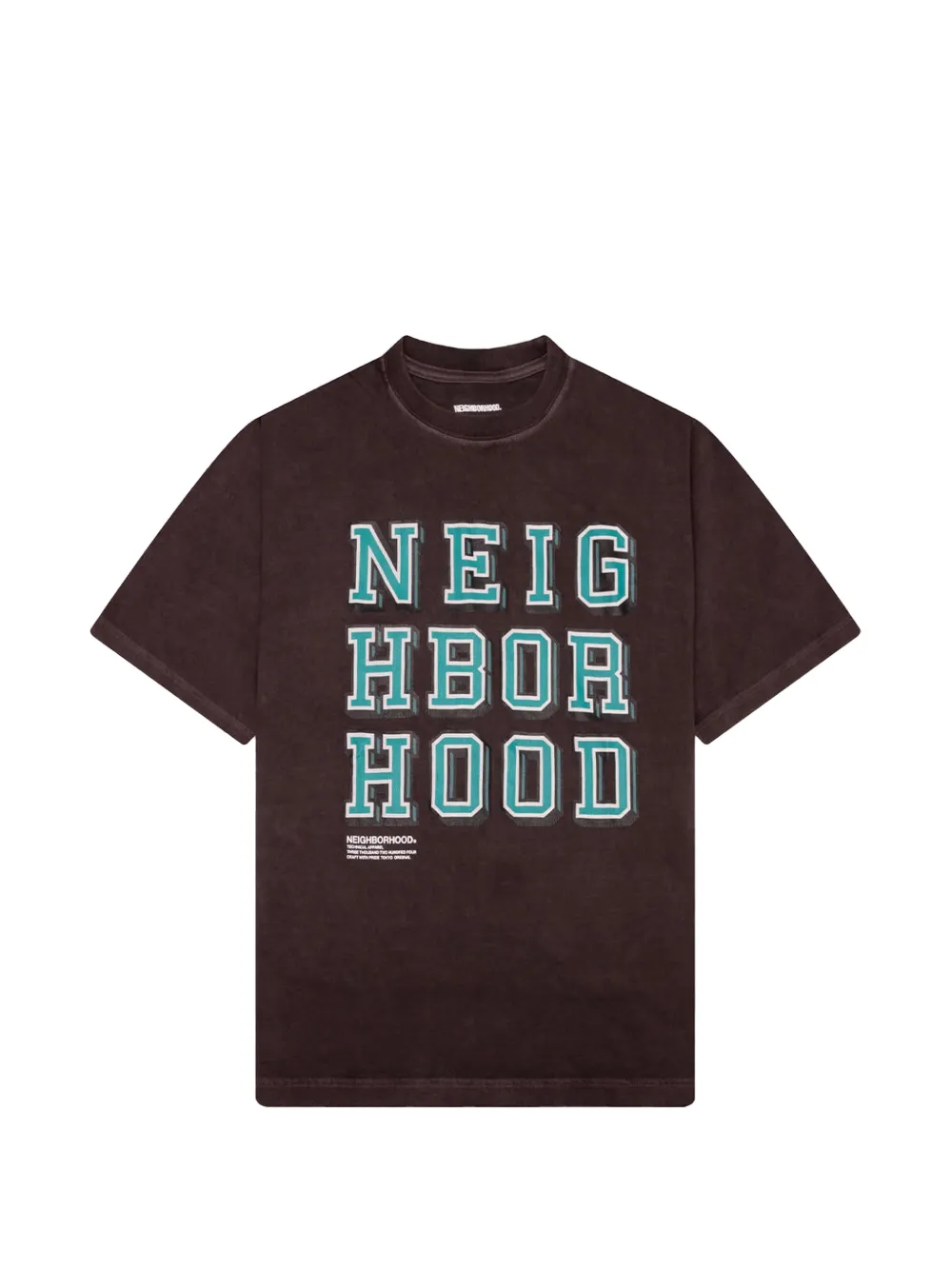 Neighborhood logo-print T-shirt - Braun