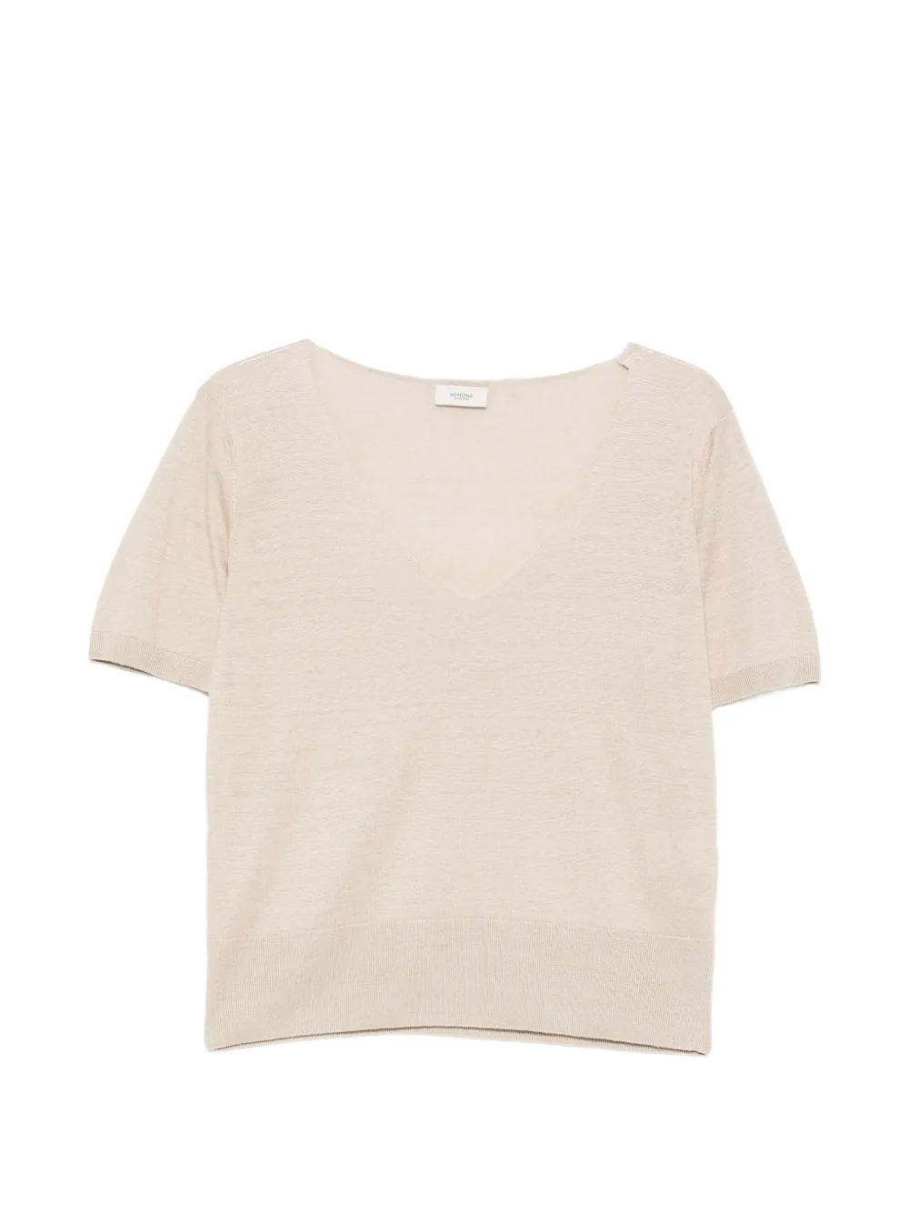 Agnona V-neck T-shirt - Toni neutri