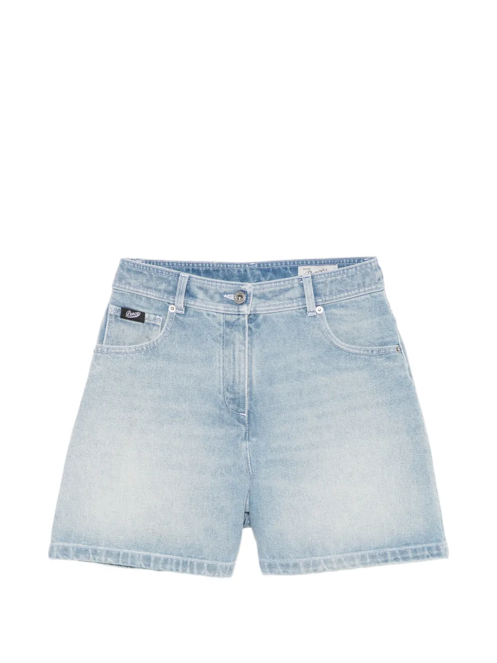 Pence Luna acid-wash denim shorts - Blu