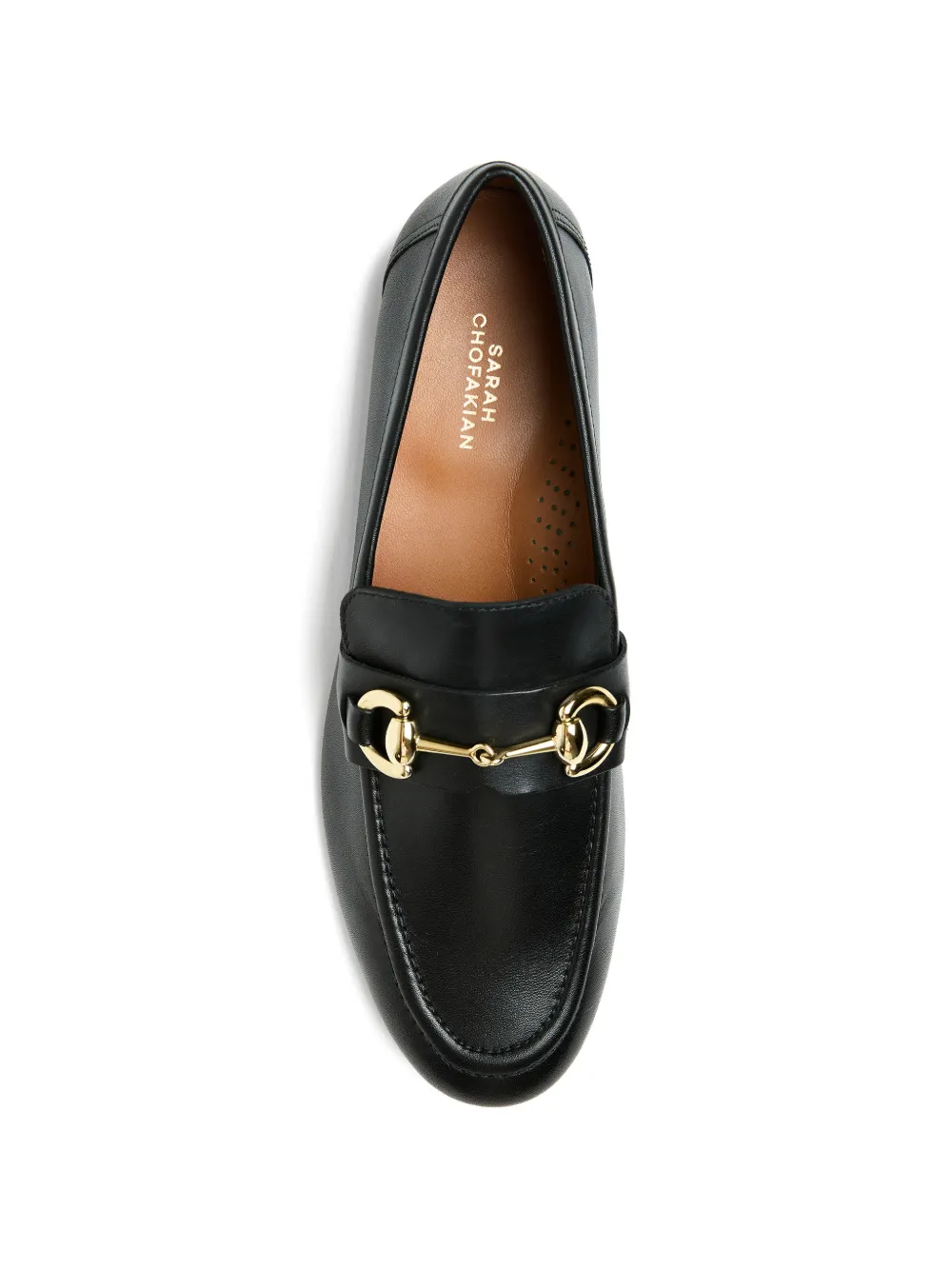 Sarah Chofakian Praga buckle leather loafers Zwart