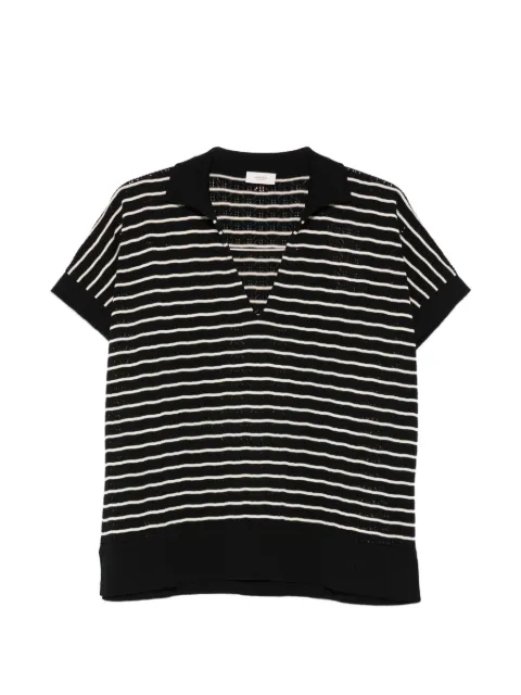 Agnona striped V-neck T-shirt