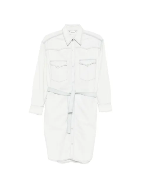 A.P.C. tie-fastening shirt mini dress