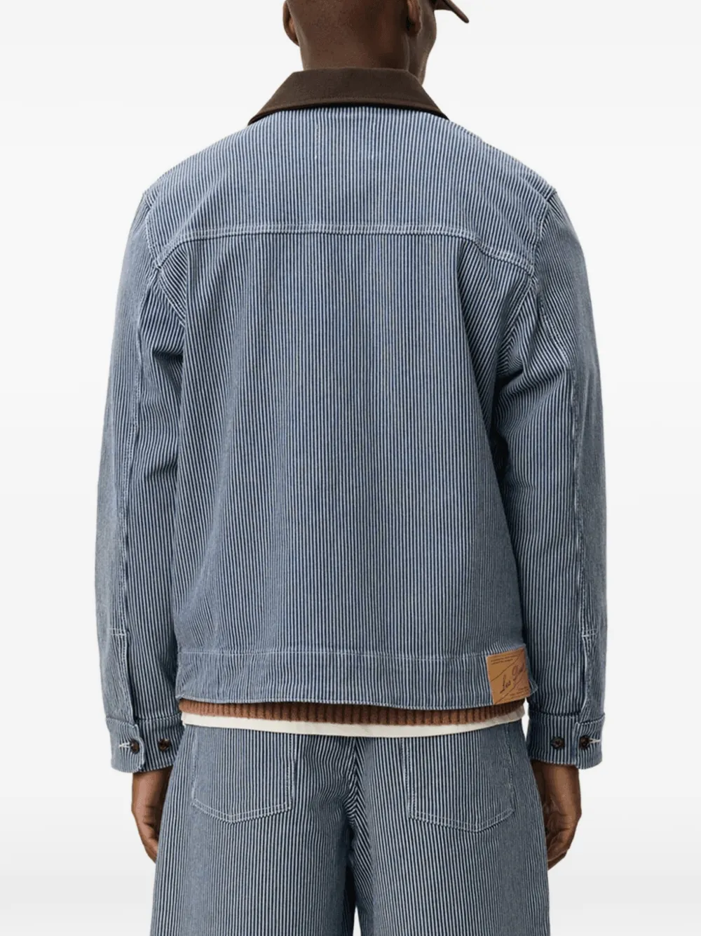 Les Deux Robert gestreept jack Blauw