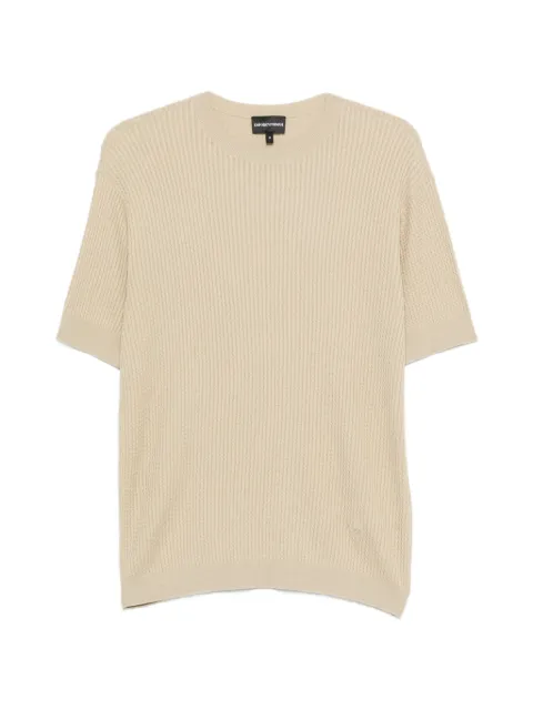Emporio Armani knitted short-sleeve sweater