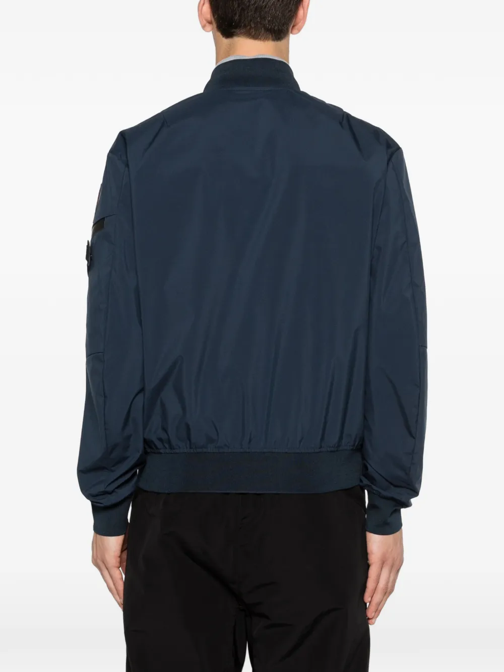 Blauer Bomberjack met logopatch Blauw