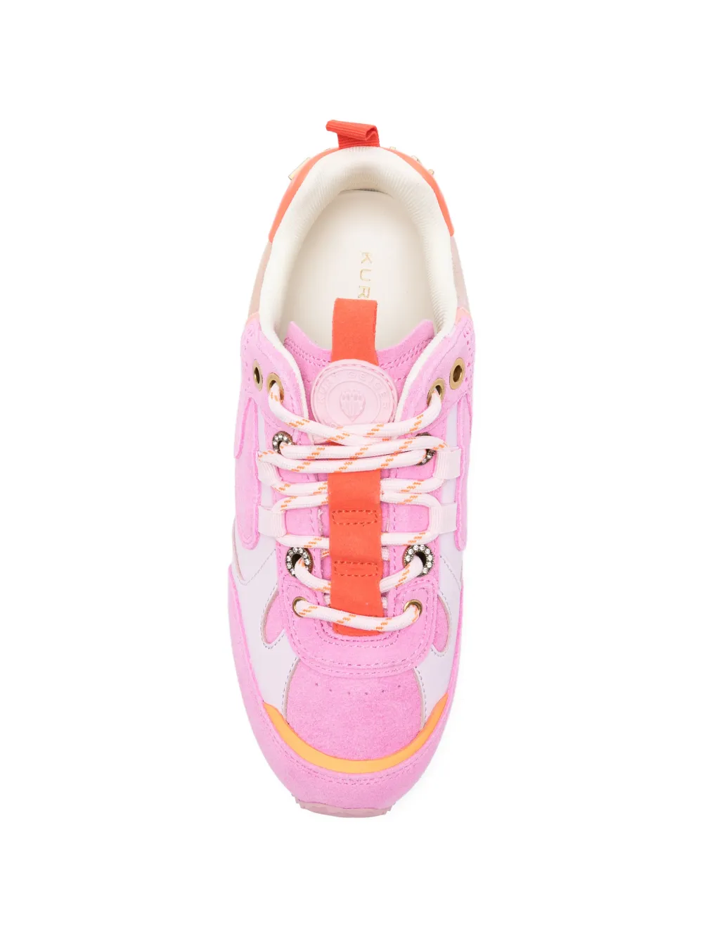 Kurt Geiger London Slim Runner sneakers met geperforeerde details Roze