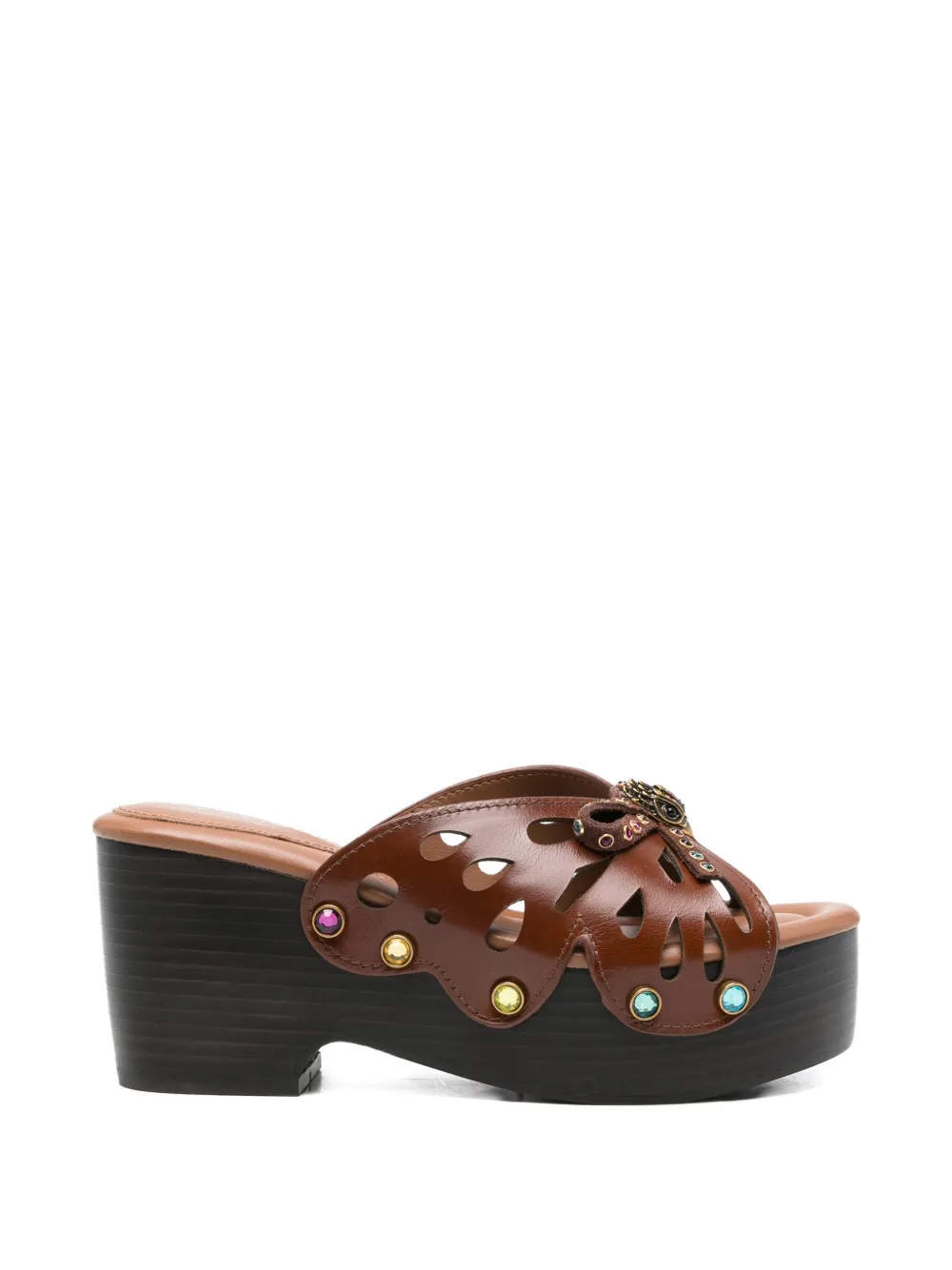 Kurt Geiger London Bufferfly embellished sandals - Marrone