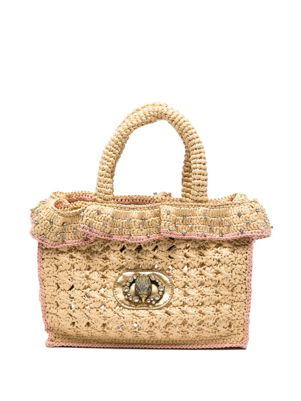 Kurt Geiger London Chelsea embellished ruffled tote bag - Toni neutri