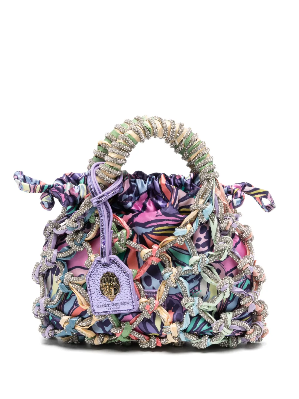 Kurt Geiger London crystal-embellished tote bag - Purple