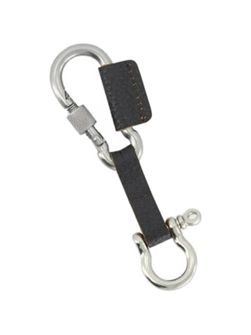  Coor Carabiner Leather Keyring - Black 