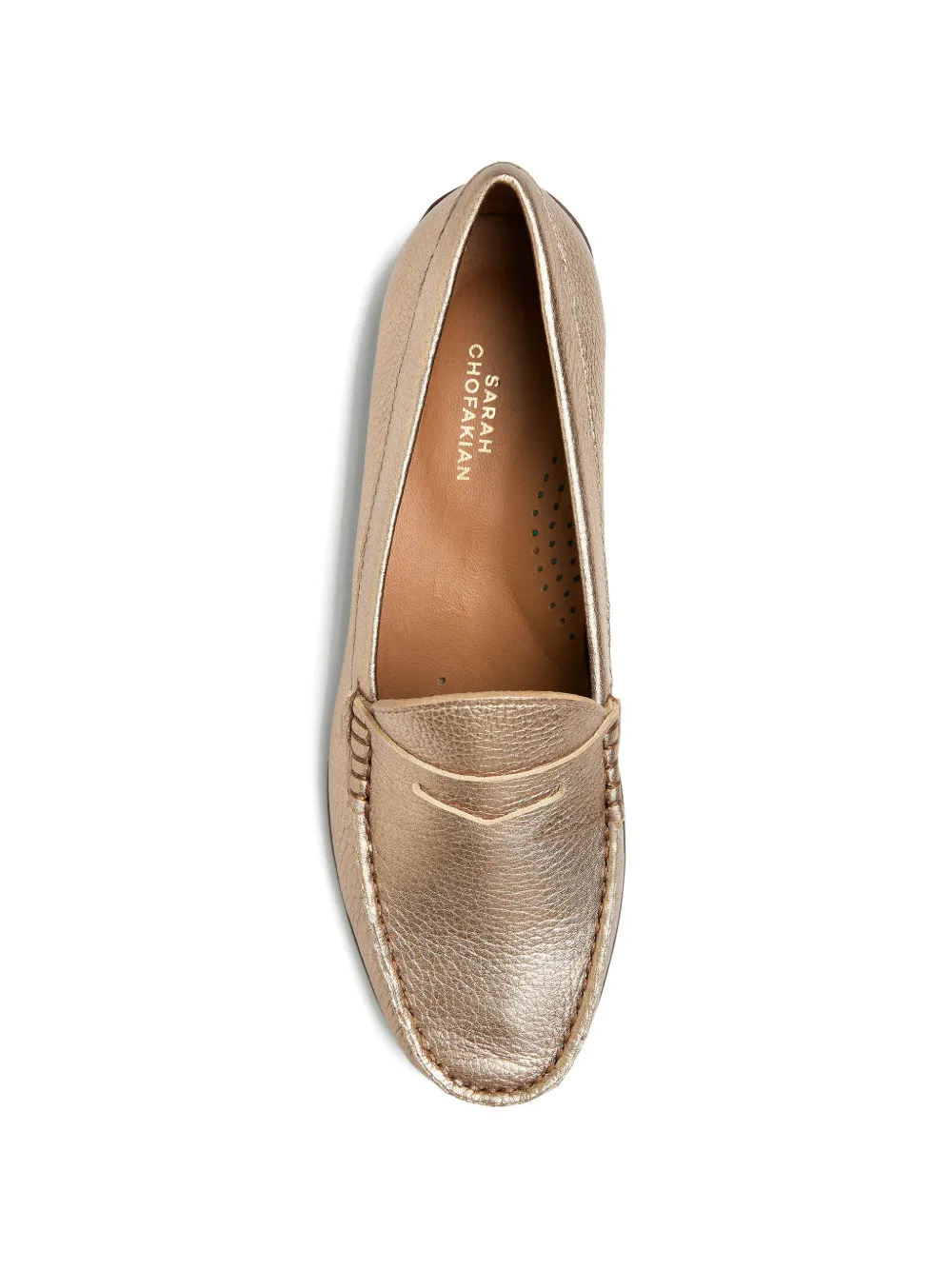 Sarah Chofakian Reykjavik leather loafers Goud
