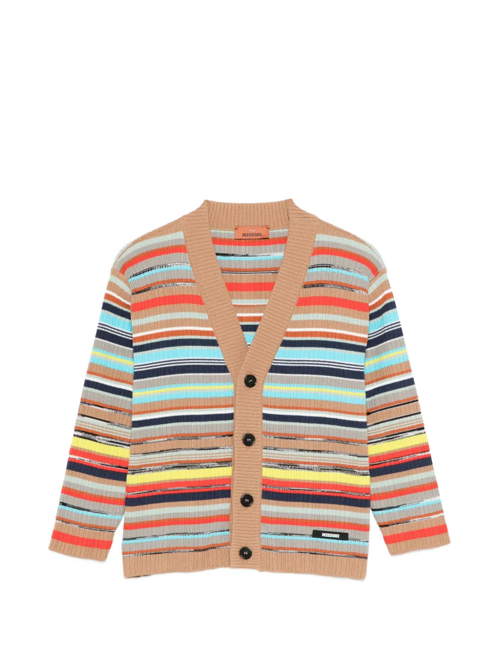 Missoni Kids striped button cardigan - Toni neutri