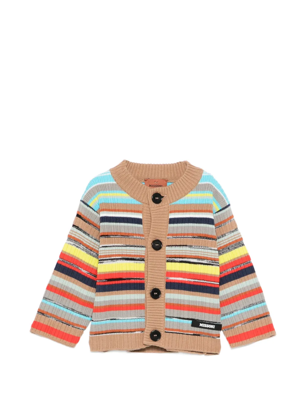 Missoni Kids striped button cardigan - Toni neutri