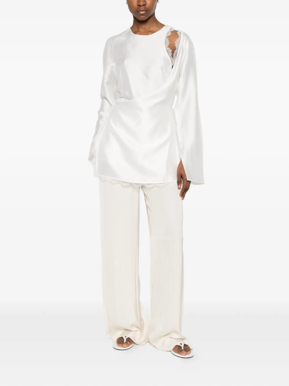  Patrizia Pepe Pantalon à Taille élastiquée - Tons Neutres 