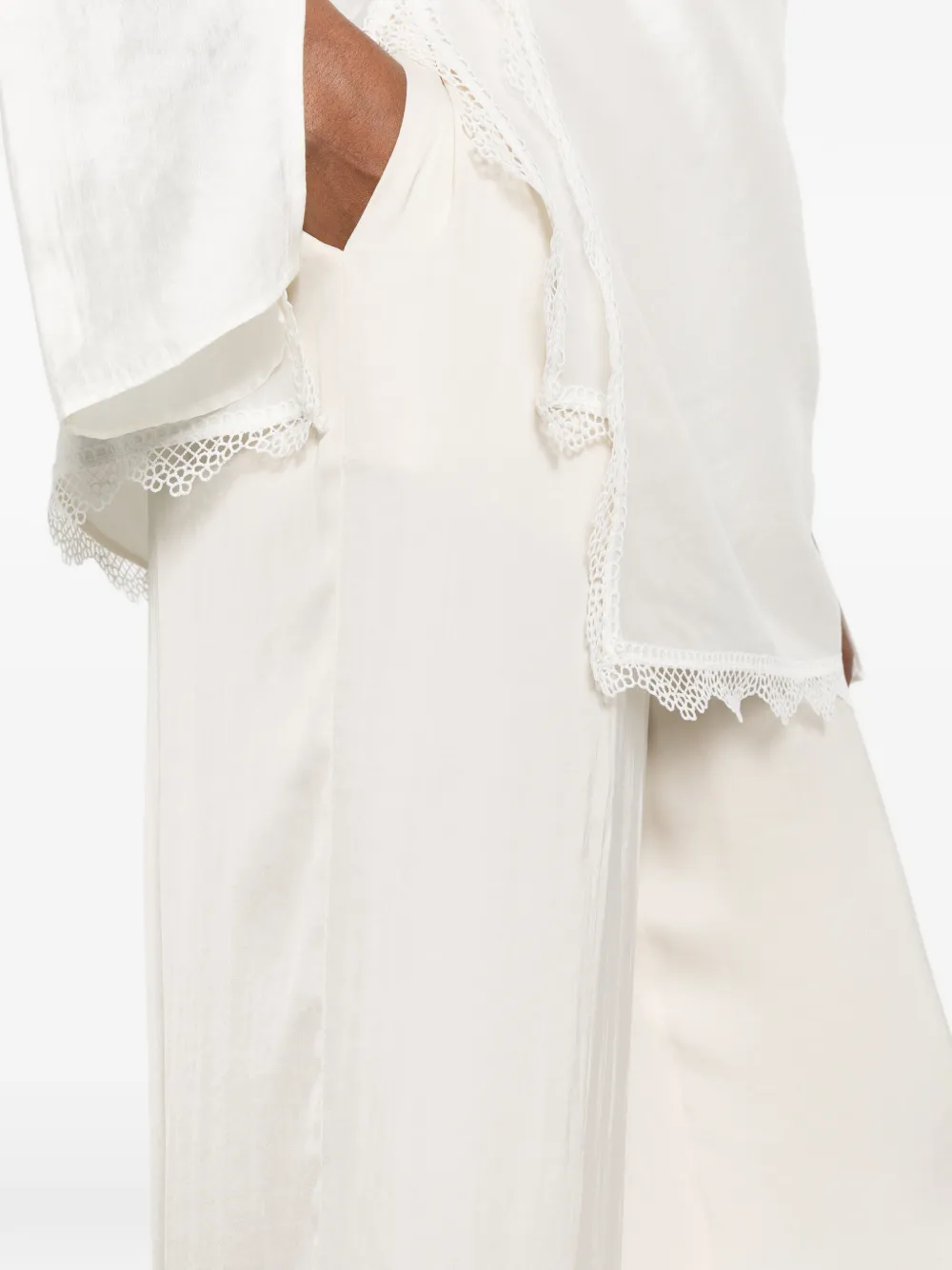 Patrizia Pepe Broek met elastische taille Beige