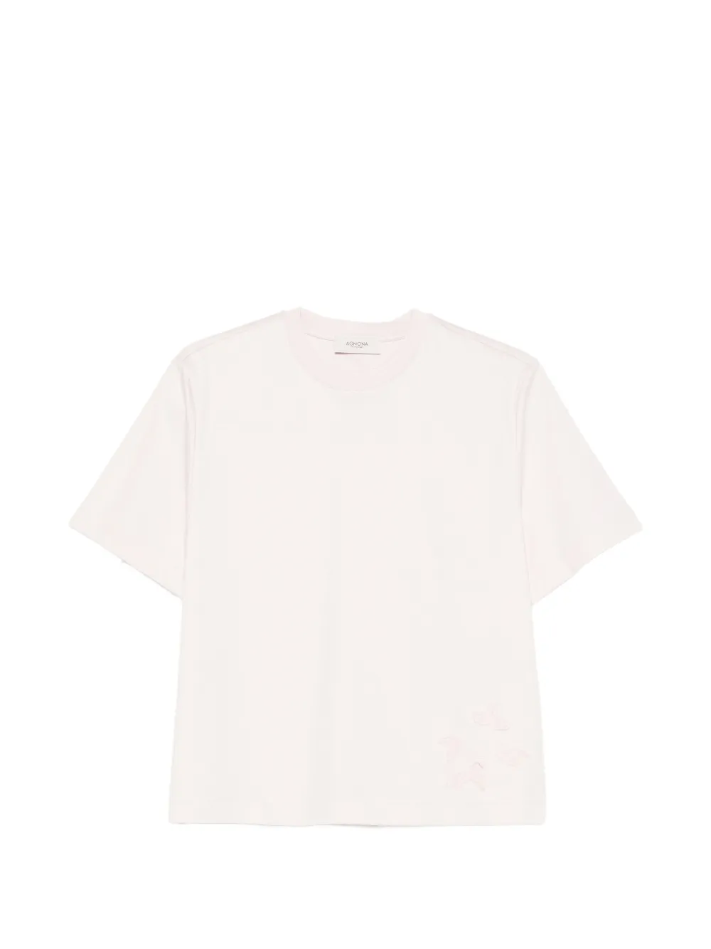 Agnona embroidered T-shirt - Rosa