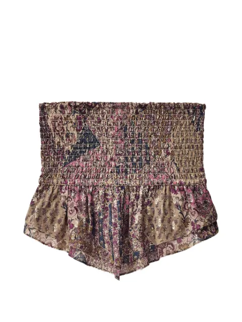 Ba&Sh Pretty shirred floral-print top