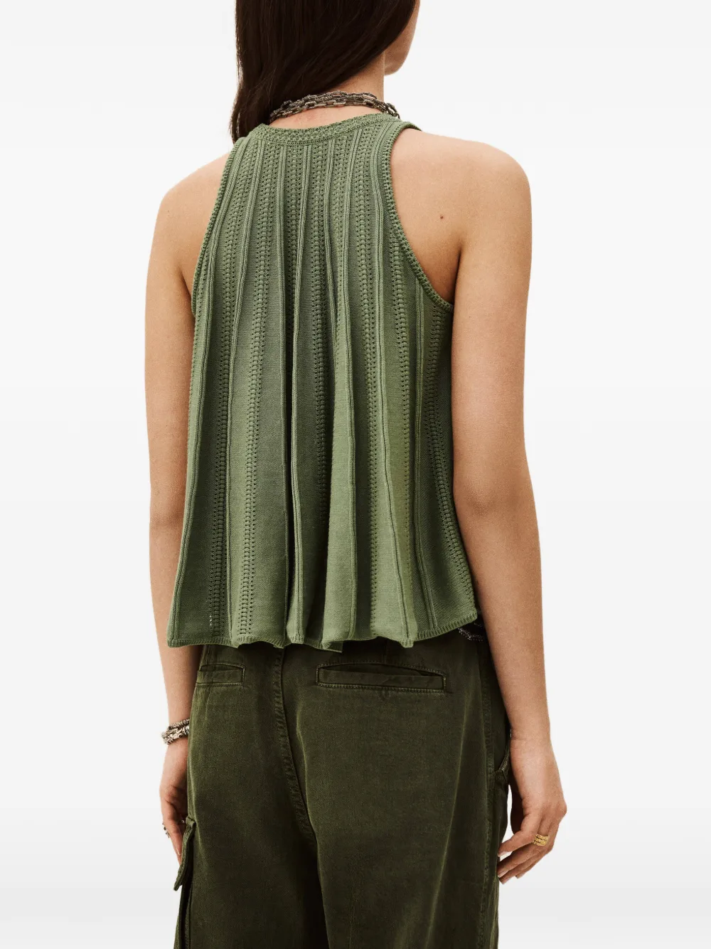 Ba&Sh Geribbelde top Groen