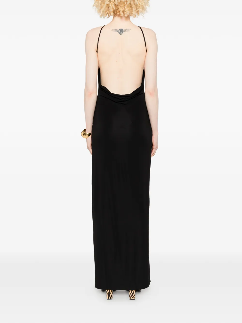 Cult Gaia Vaela maxi-jurk met halternek Zwart
