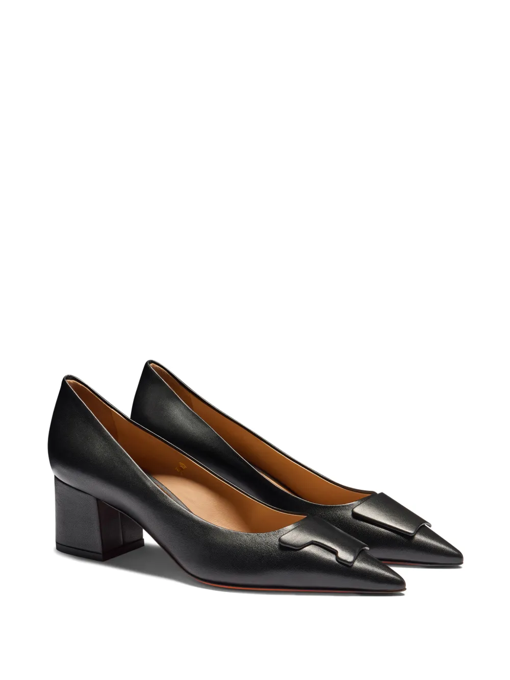 Santoni Leren pumps Zwart