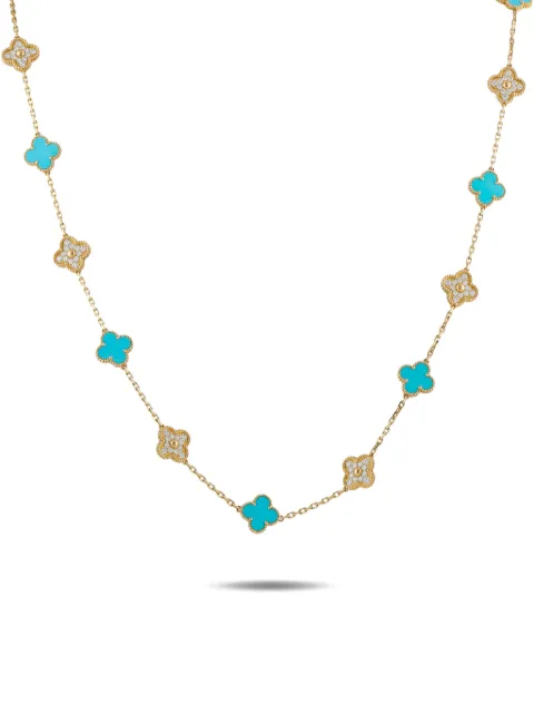 Van Cleef & Arpels Alhambra diamond and turquoise necklace VCARP2V200