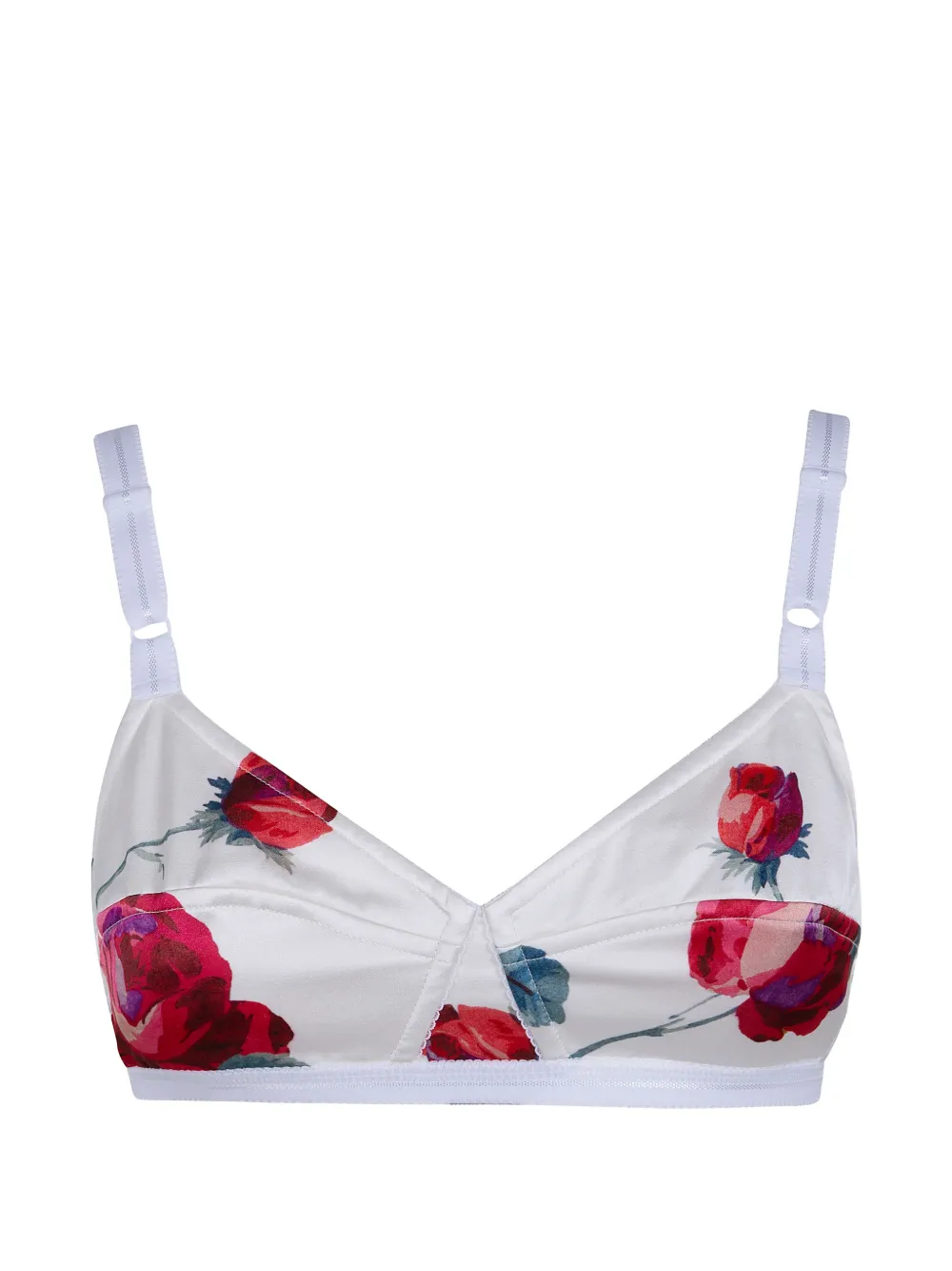 Nº21 floral-print satin bra - Bianco