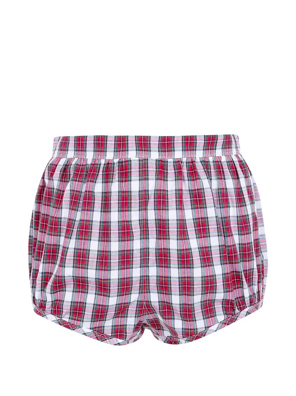 Nº21 tartan-print gathered shorts - Rot