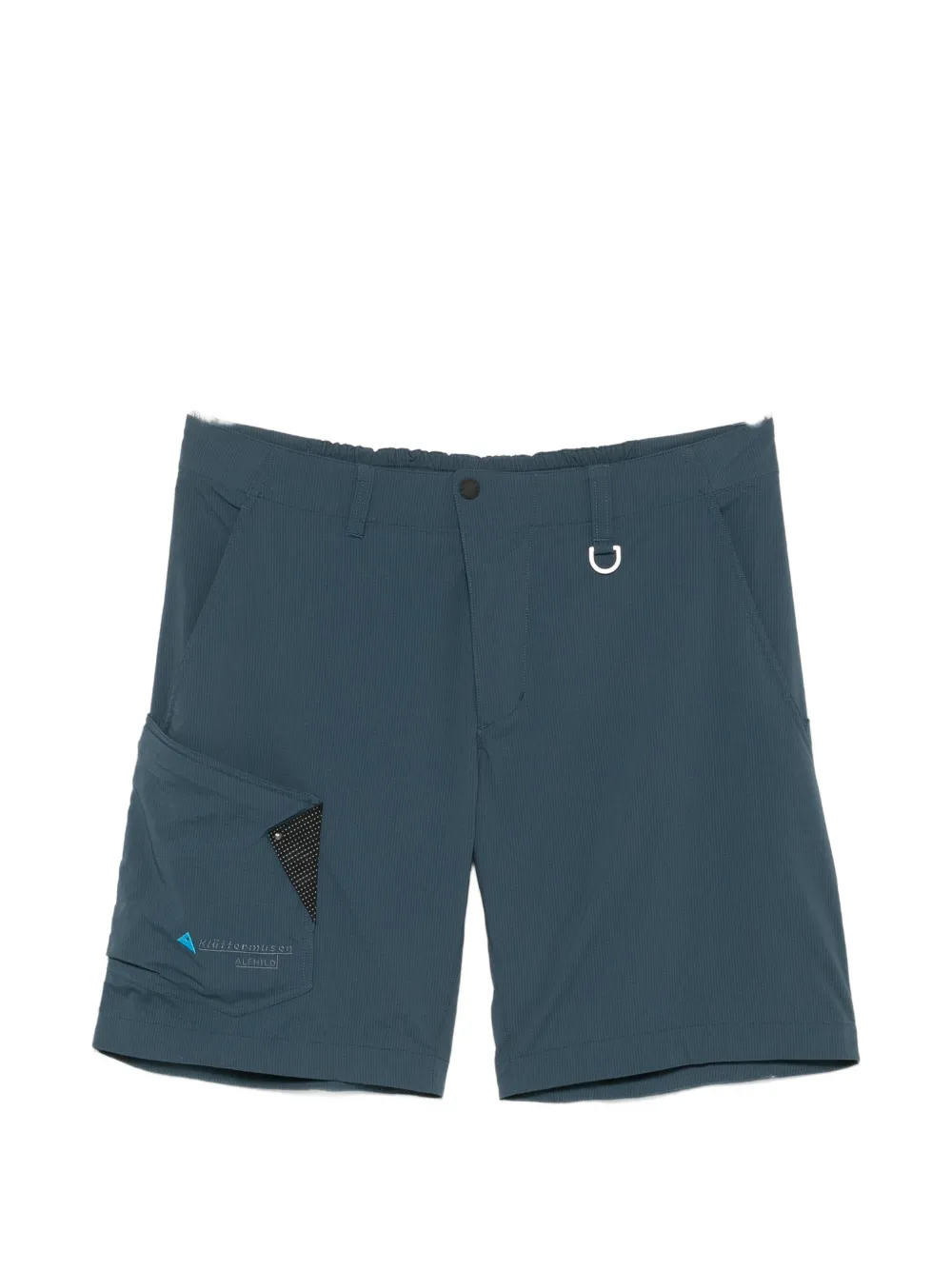 Klättermusen logo-print belt-loop shorts - Blu