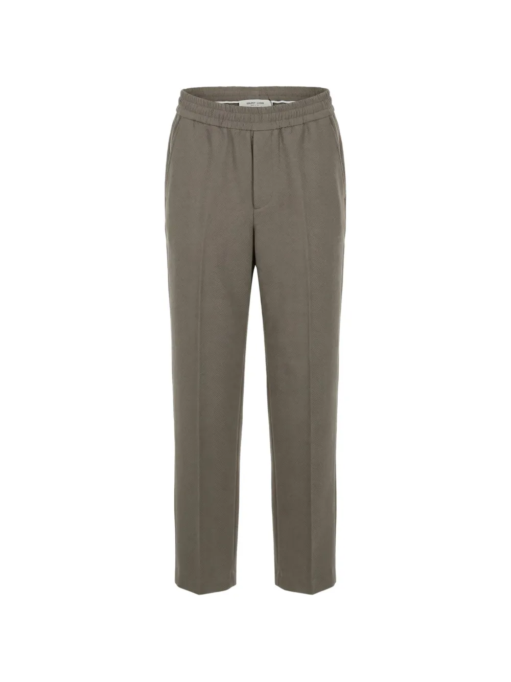 Golden Goose Journey herringbone-pattern elasticated-waistband trousers - Grigio