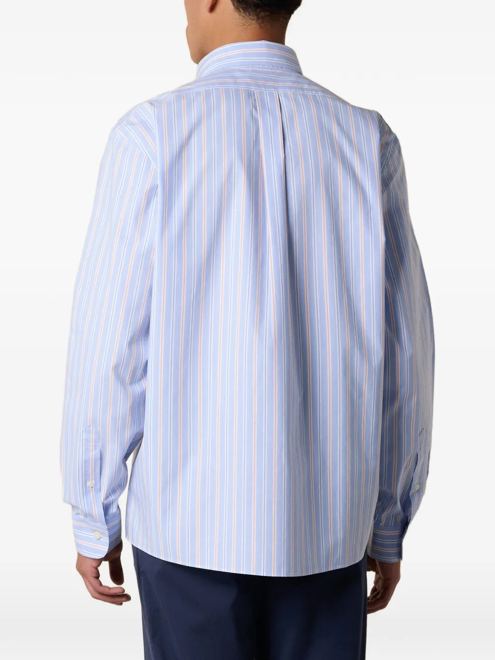 Brooks Brothers Button-down gestreept overhemd Blauw