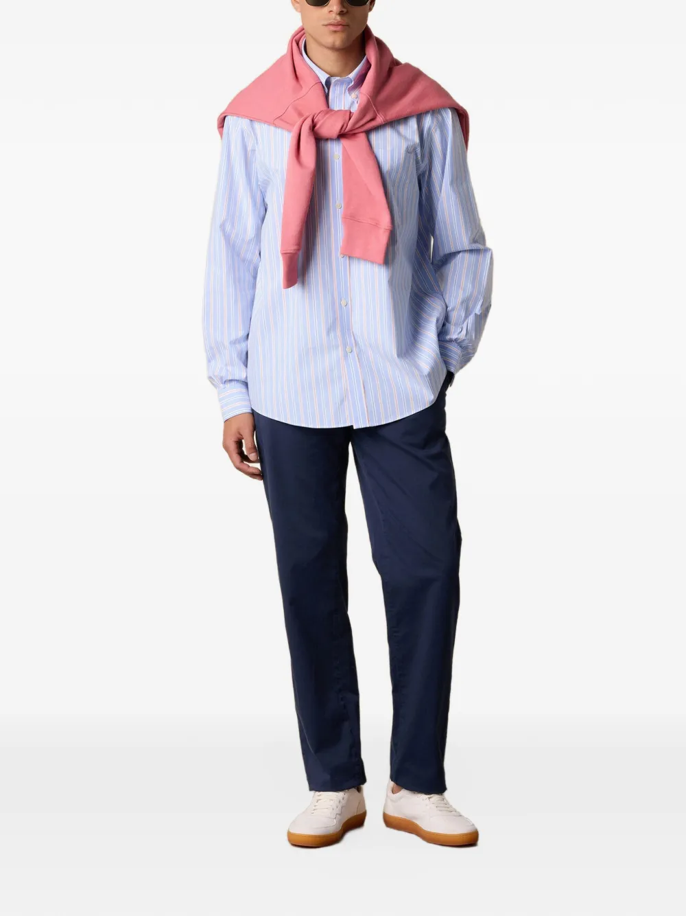 Brooks Brothers Button-down gestreept overhemd Blauw
