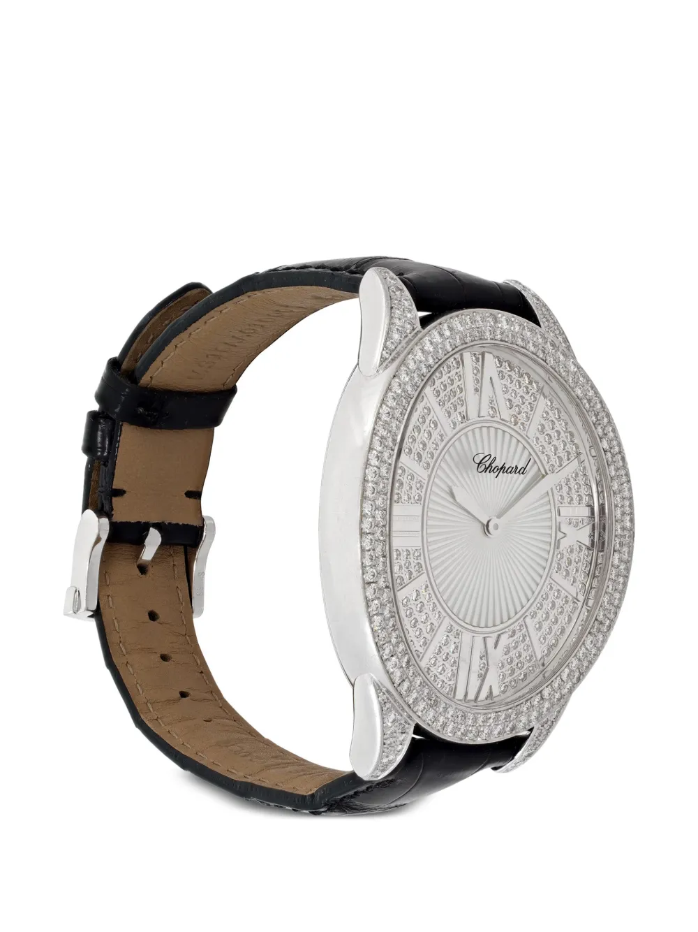 Chopard Pre-owned 18K White Gold Diamond 46mm Watch in Silver, view 3