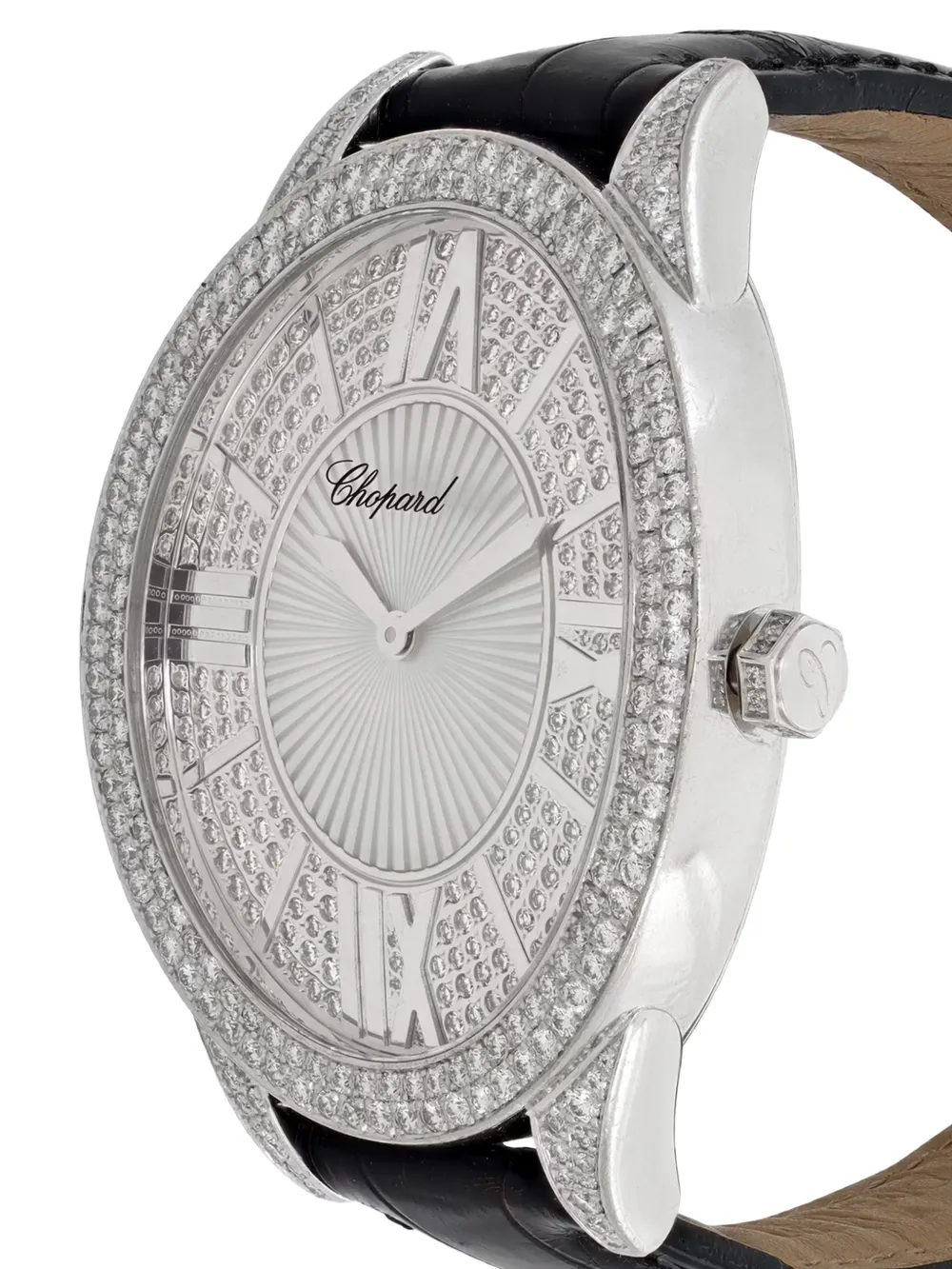 Chopard Pre-owned 18K White Gold Diamond 46mm Watch in Silver, view 2