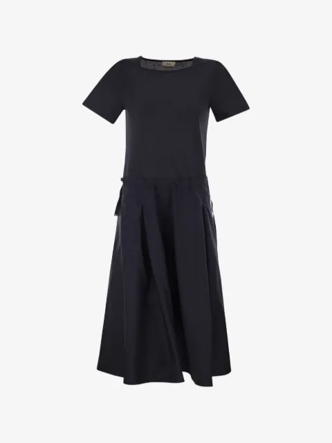 Herno jersey drawstring midi dress