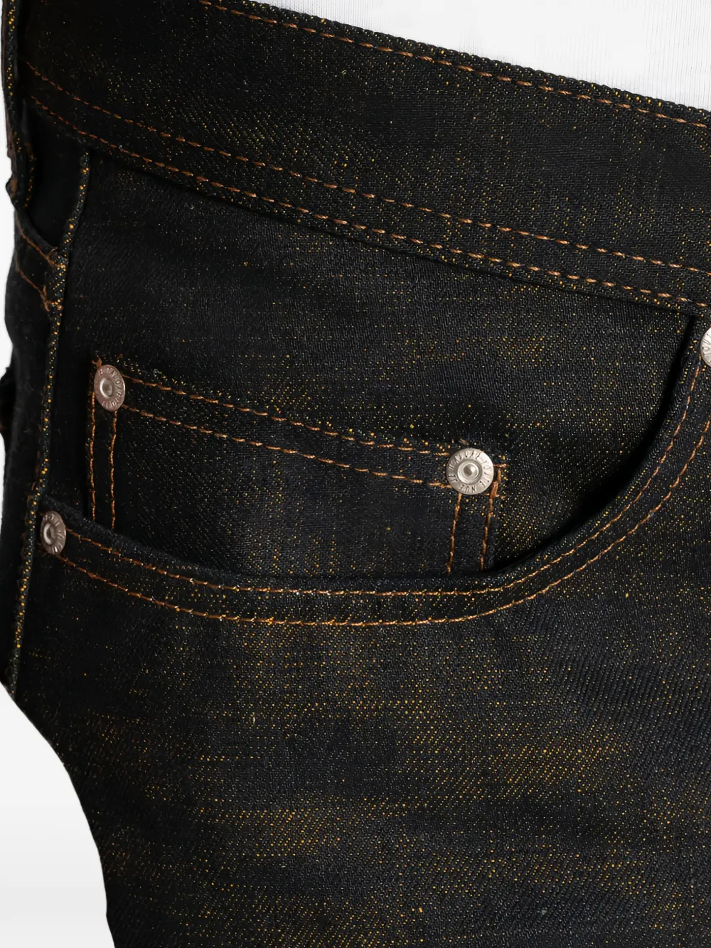 Naked and Famous Weird Guy Citrus Kasuri Selvedge jeans Blauw