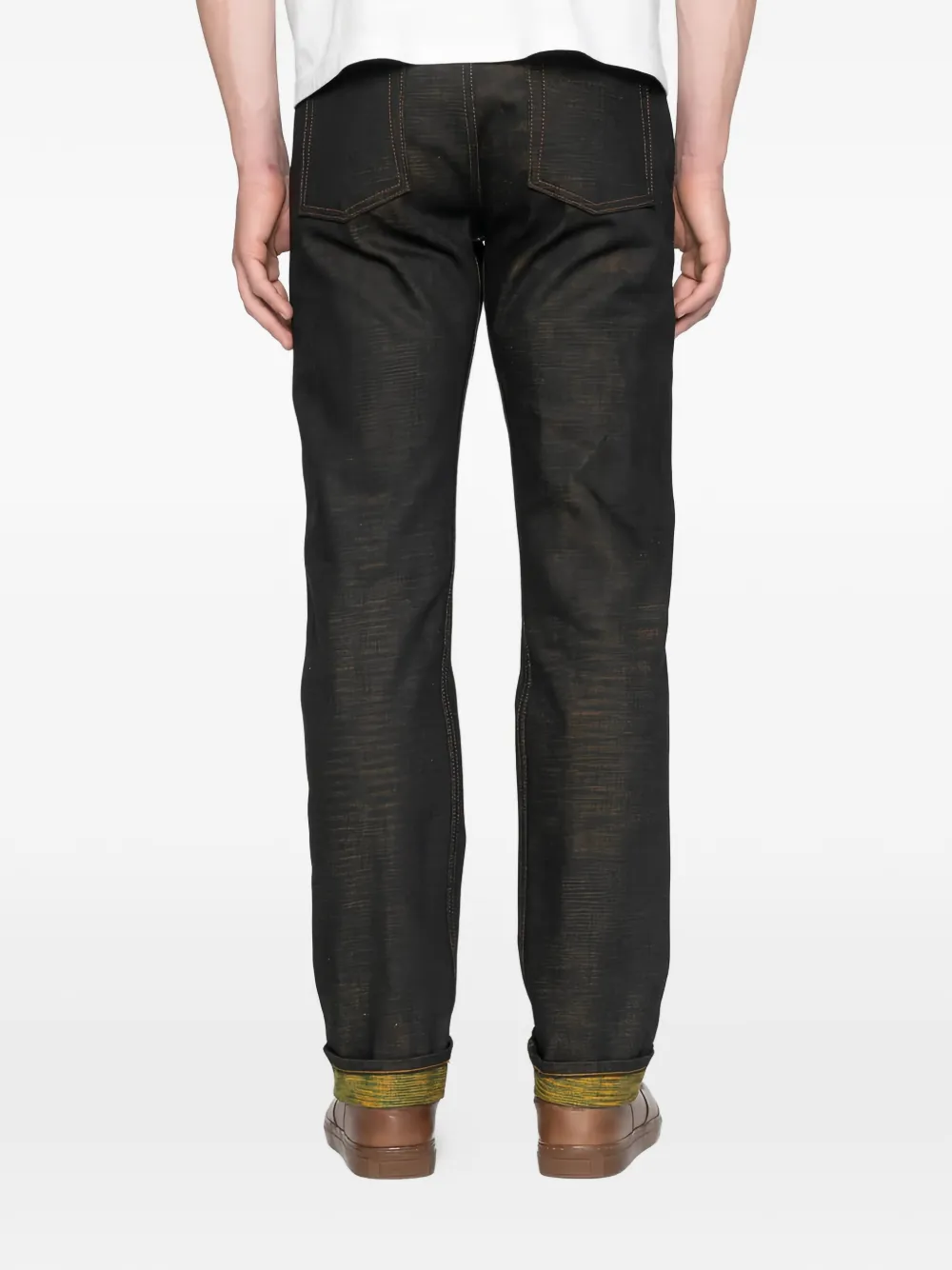 Naked and Famous Weird Guy Citrus Kasuri Selvedge jeans Blauw