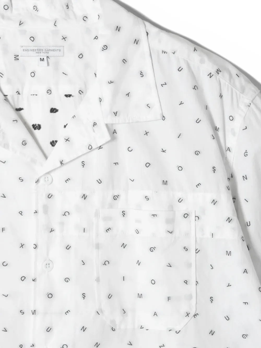  Engineered Garments Camisa Estampada Con Bolsillo - Blanco 