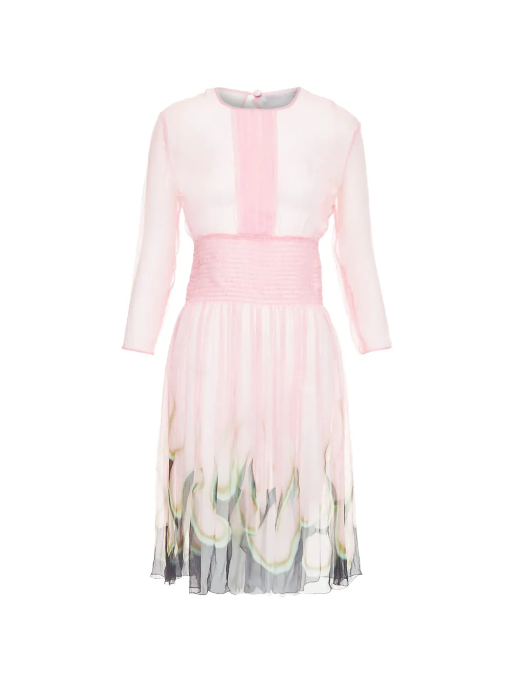 Prada Pre-Owned long-sleeves silk dress - Rosa