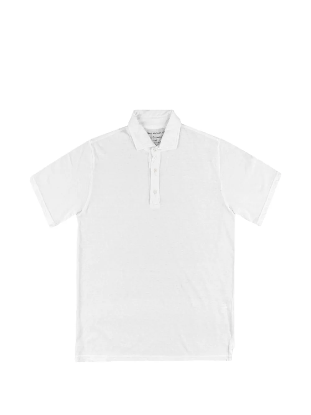 original vintage style straight-hem polo shirt - Weiß