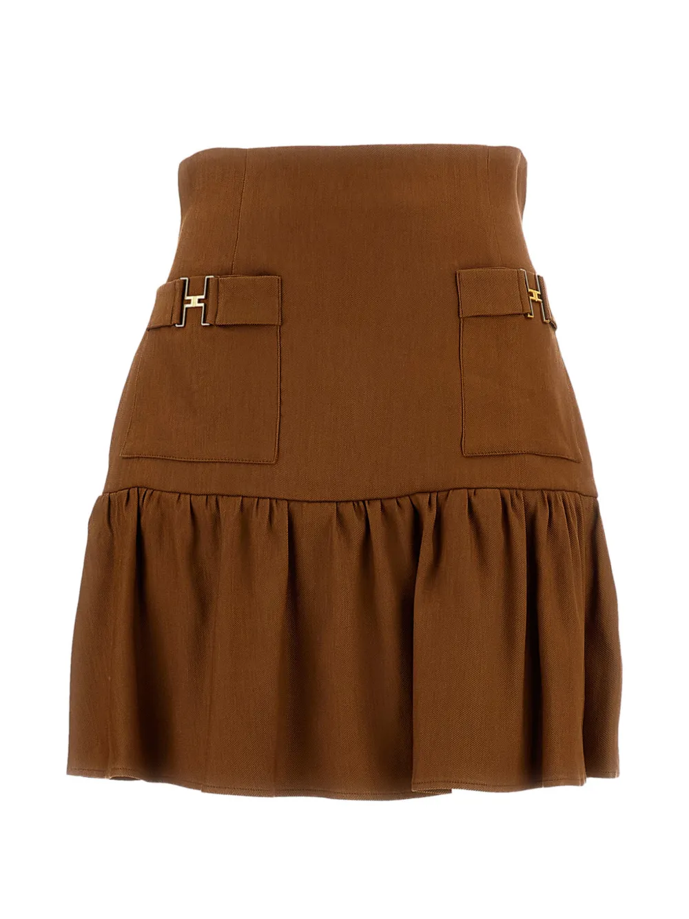 Elisabetta Franchi front-pockets mini skirt - Marrone