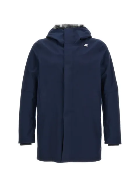 K-Way hooded logo-patch coat