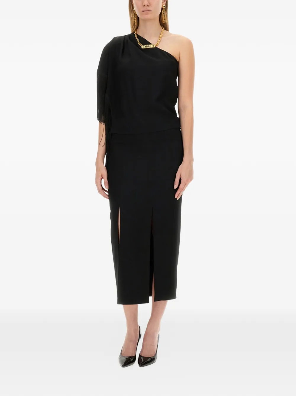 Moschino Rok met franjes Zwart
