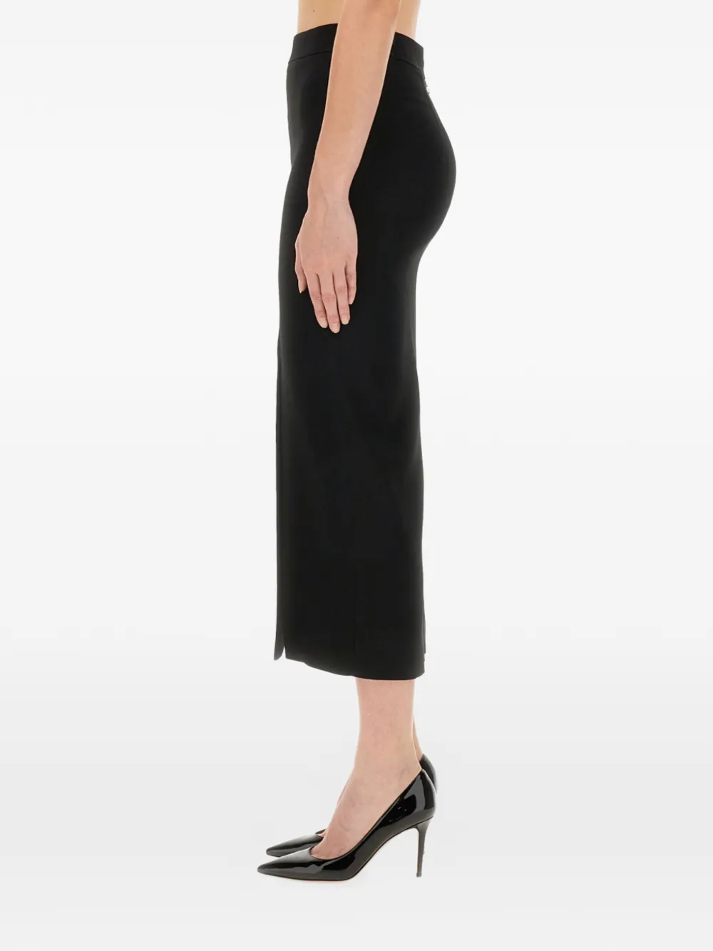 Moschino fringe slit skirt - Nero