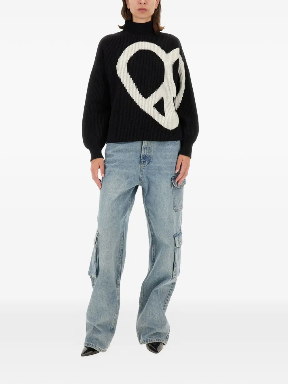 MOSCHINO JEANS Cargo broek met knopen Blauw