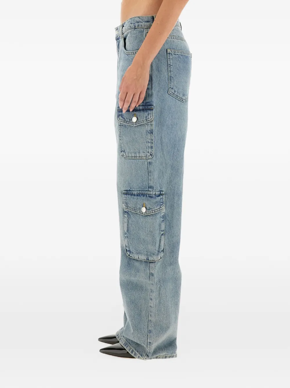 MOSCHINO JEANS Cargo broek met knopen Blauw