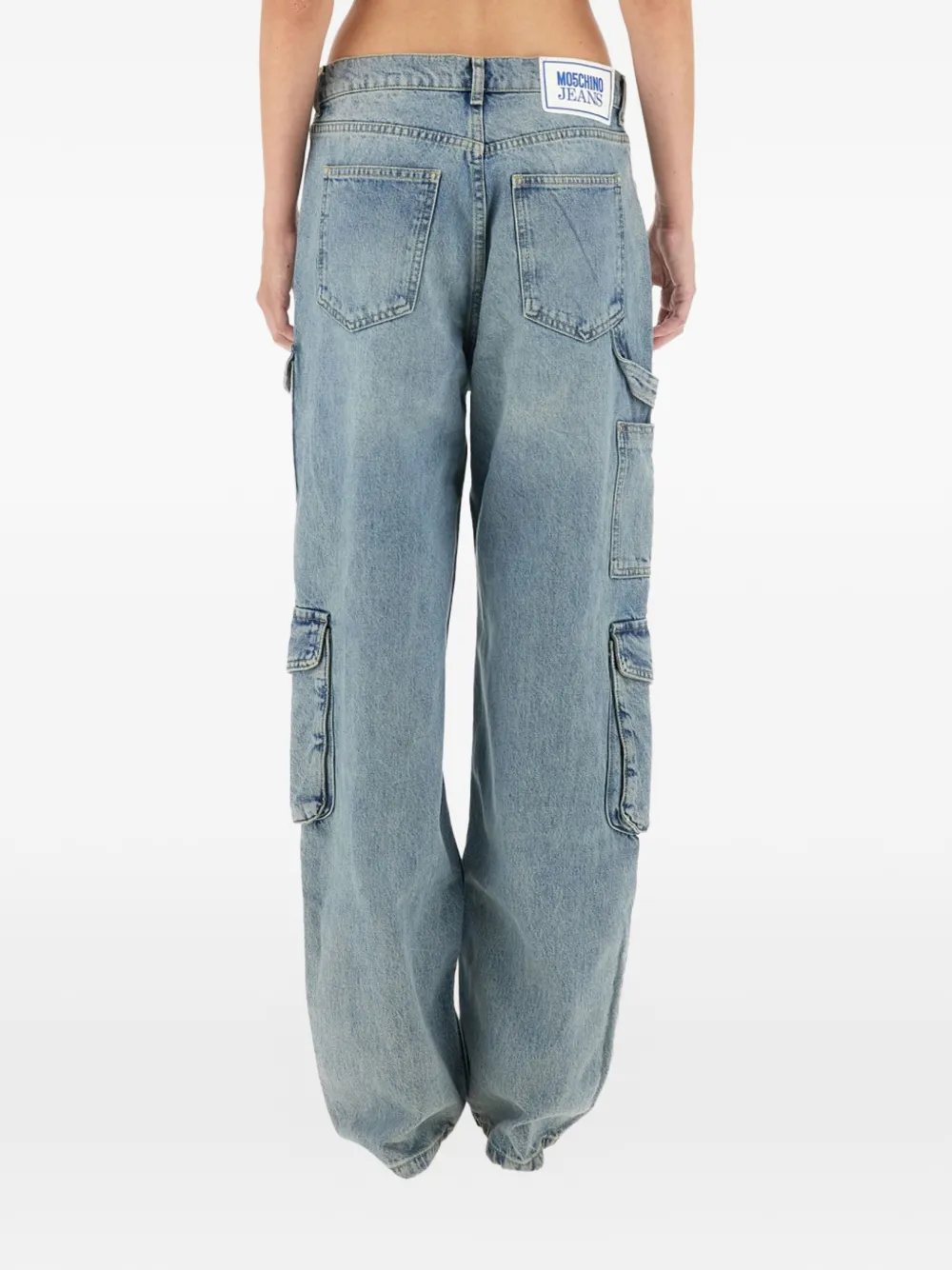 MOSCHINO JEANS Cargo broek met knopen Blauw