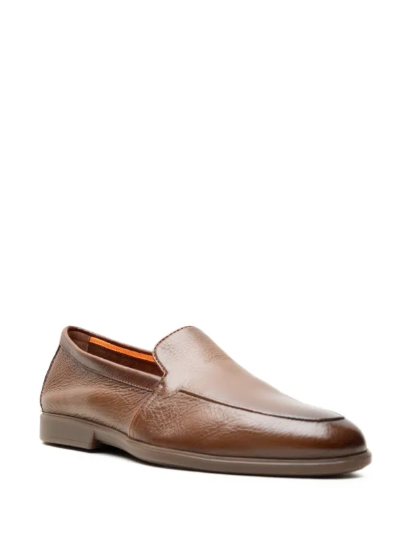 Santoni グレインレザー ローファー | ブラウン | FARFETCH JP