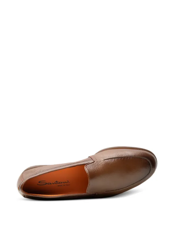 Santoni グレインレザー ローファー | ブラウン | FARFETCH JP